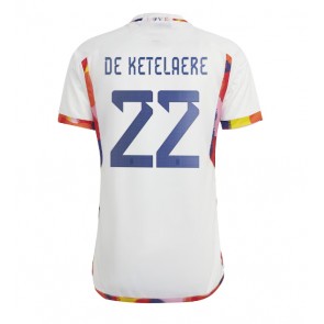 Belgien Charles De Ketelaere #22 Bortatröja VM 2022 Kortärmad